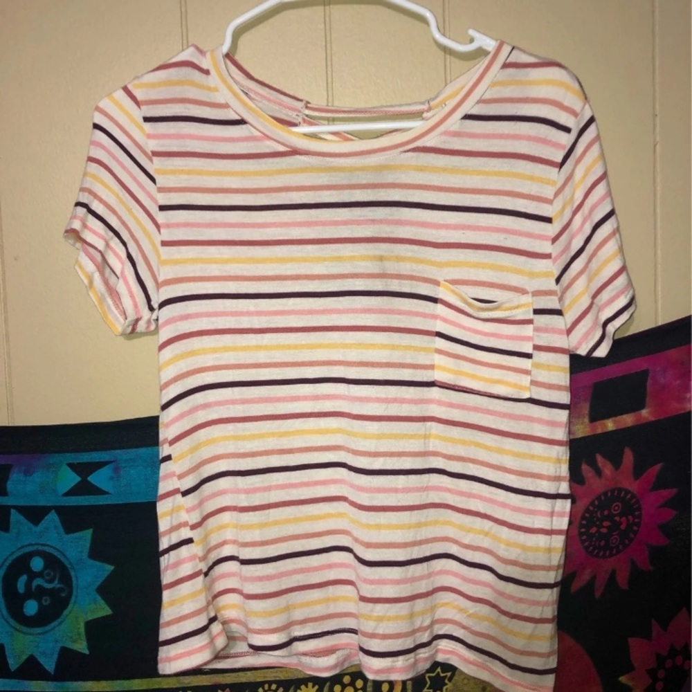 Striped shirt with pocket